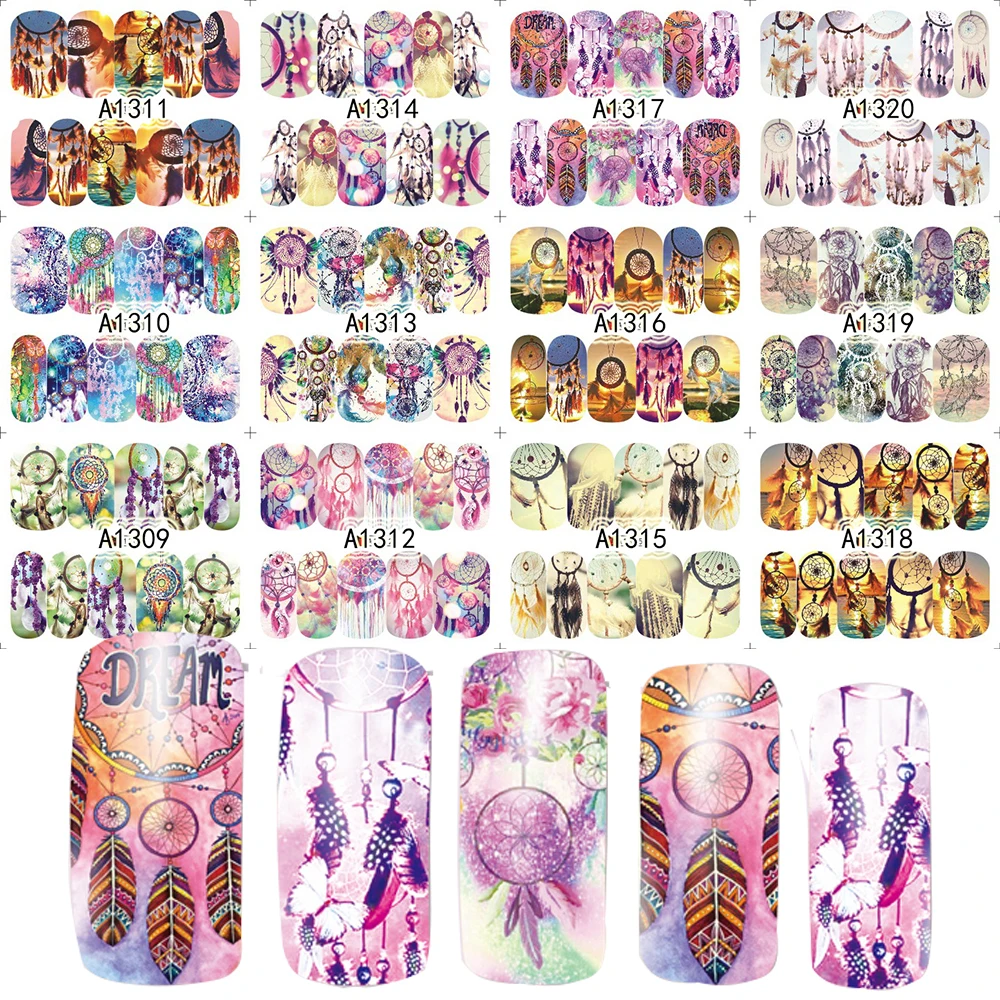 New 12 Sheets Mix Owl Dream Catcher Nail Art Water Transfer Decal Sticker For Nail Art Tattoo Slider Label JIA1309-1320
New 12 Sheets Mix Owl Dream Catcher Nail Art Water Transfer Decal Sticker For Nail Art Tattoo Slider Label JIA1309-1320