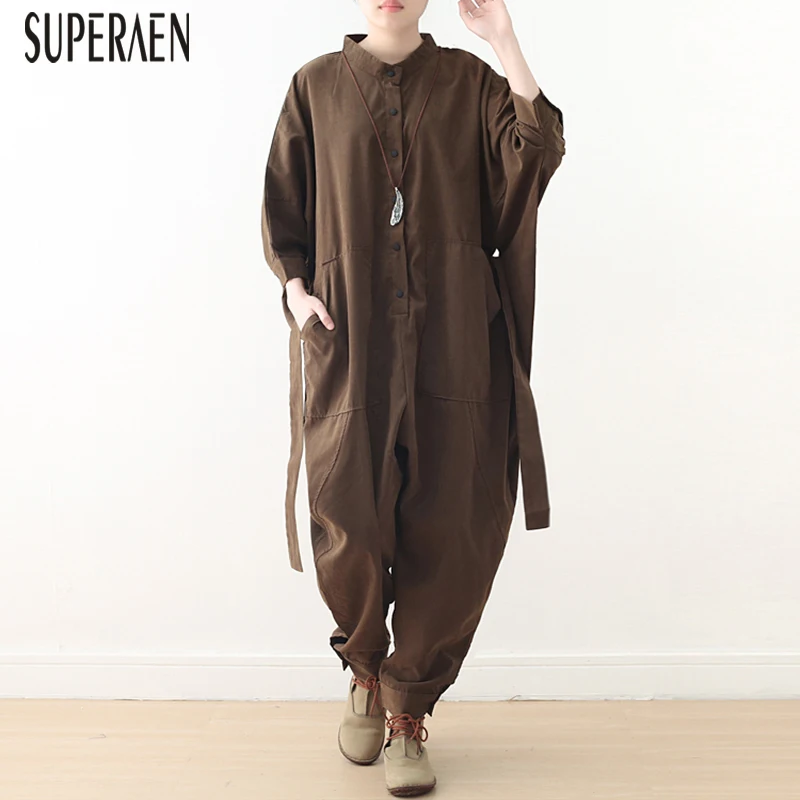 SuperAen Autumn and Summer New 2019 Women Jumpsuits Cotton Wild Drawstring Jumpsuit Female Solid Color Casual Women Clothing
SuperAen Autumn and Summer New 2019 Women Jumpsuits Cotton Wild Drawstring Jumpsuit Female Solid Color Casual Women Clothing