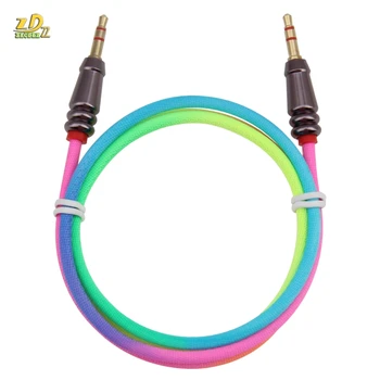 300pcs 1m Rainbow Round Bullet Audio Cable 3.5 mm Male To Male Aux Cable Car Cord for Iphone 7 Samsung Xiaomi Speaker DVD MP4
300pcs 1m Rainbow Round Bullet Audio Cable 3.5 mm Male To Male Aux Cable Car Cord for Iphone 7 Samsung Xiaomi Speaker DVD MP4