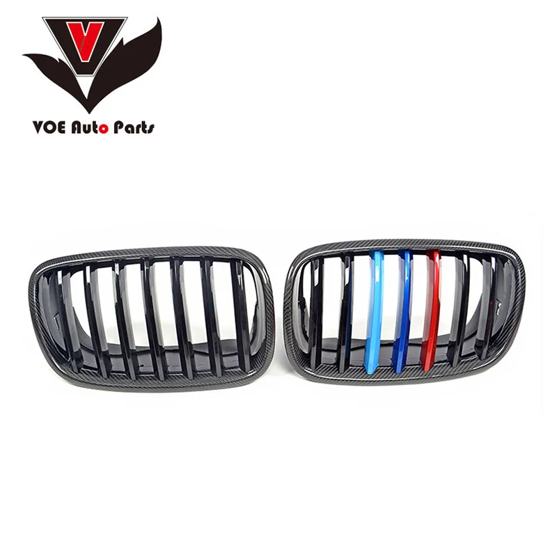E70 E71 Kidney Carbon Fiber Gloss M-color Original Style Hood Front Racing Grill Grille for BMW X5 E70 X6 E71 2007-2013
E70 E71 Kidney Carbon Fiber Gloss M-color Original Style Hood Front Racing Grill Grille for BMW X5 E70 X6 E71 2007-2013
