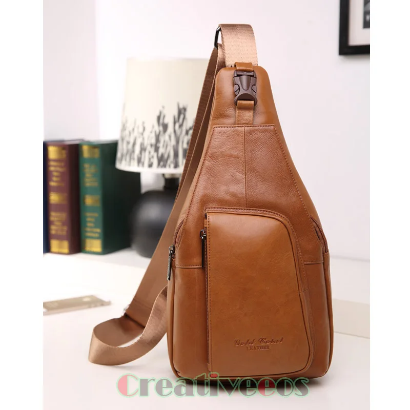 2016 New Men Cowhide Oil Wax Geunine Leather Travel Riding Messenger Shoulder Sling Back pack Chest Bag 
2016 New Men Cowhide Oil Wax Geunine Leather Travel Riding Messenger Shoulder Sling Back pack Chest Bag