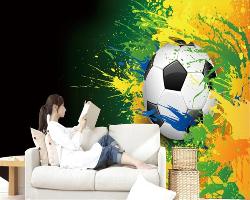 beibehang wallpaper 3d Custom art 3D color football photo wallpaper home interior living room background wallpaper for kids room
beibehang wallpaper 3d Custom art 3D color football photo wallpaper home interior living room background wallpaper for kids room