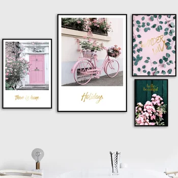 Pink Flower Leafs Bicycle Door Landscape Wall Art Canvas Painting Nordic Posters And Prints Wall Pictures For Living Room Decor
Pink Flower Leafs Bicycle Door Landscape Wall Art Canvas Painting Nordic Posters And Prints Wall Pictures For Living Room Decor