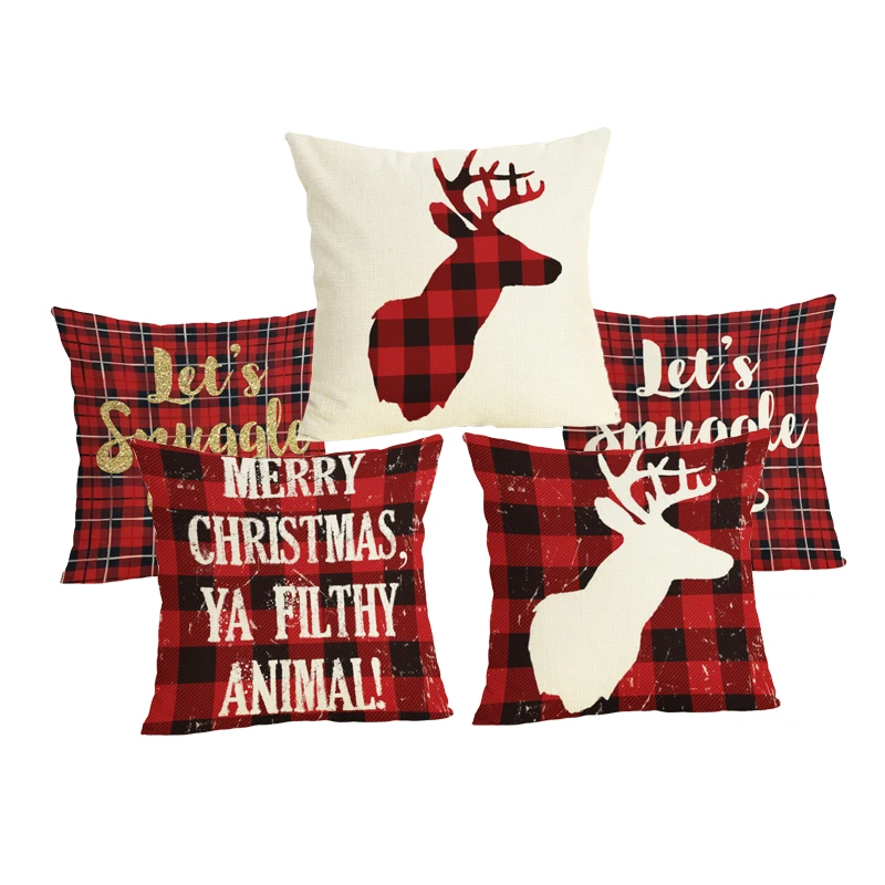 Comwarm Christmas Letter Plaid Pattern Pillow Case Linen Cotton Deer Red Color Dining Chair Pillow Cover For Sleeping Traveling
Comwarm Christmas Letter Plaid Pattern Pillow Case Linen Cotton Deer Red Color Dining Chair Pillow Cover For Sleeping Traveling