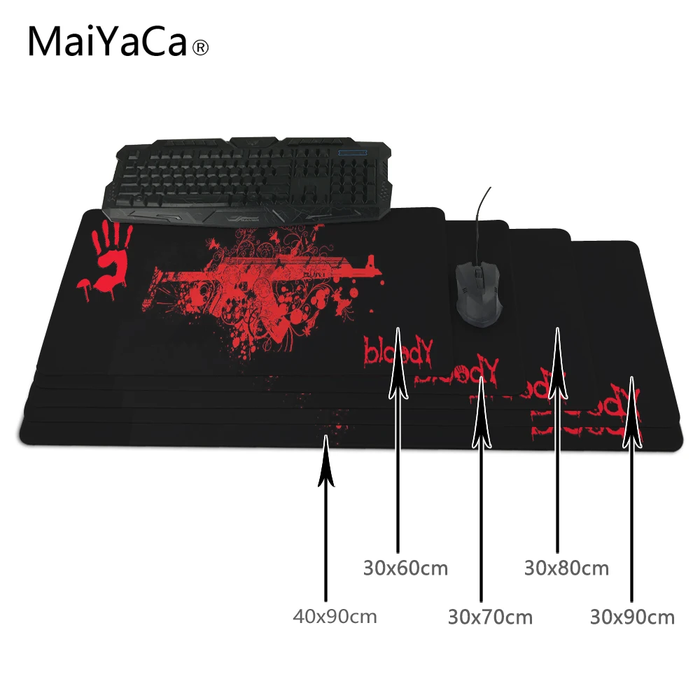 Image MaiYaCa Keyboard Mouse pad Bloody Large table mat laptop computer keyboard Rug Rubber Mat XL 900X300 M M Stitched Edge