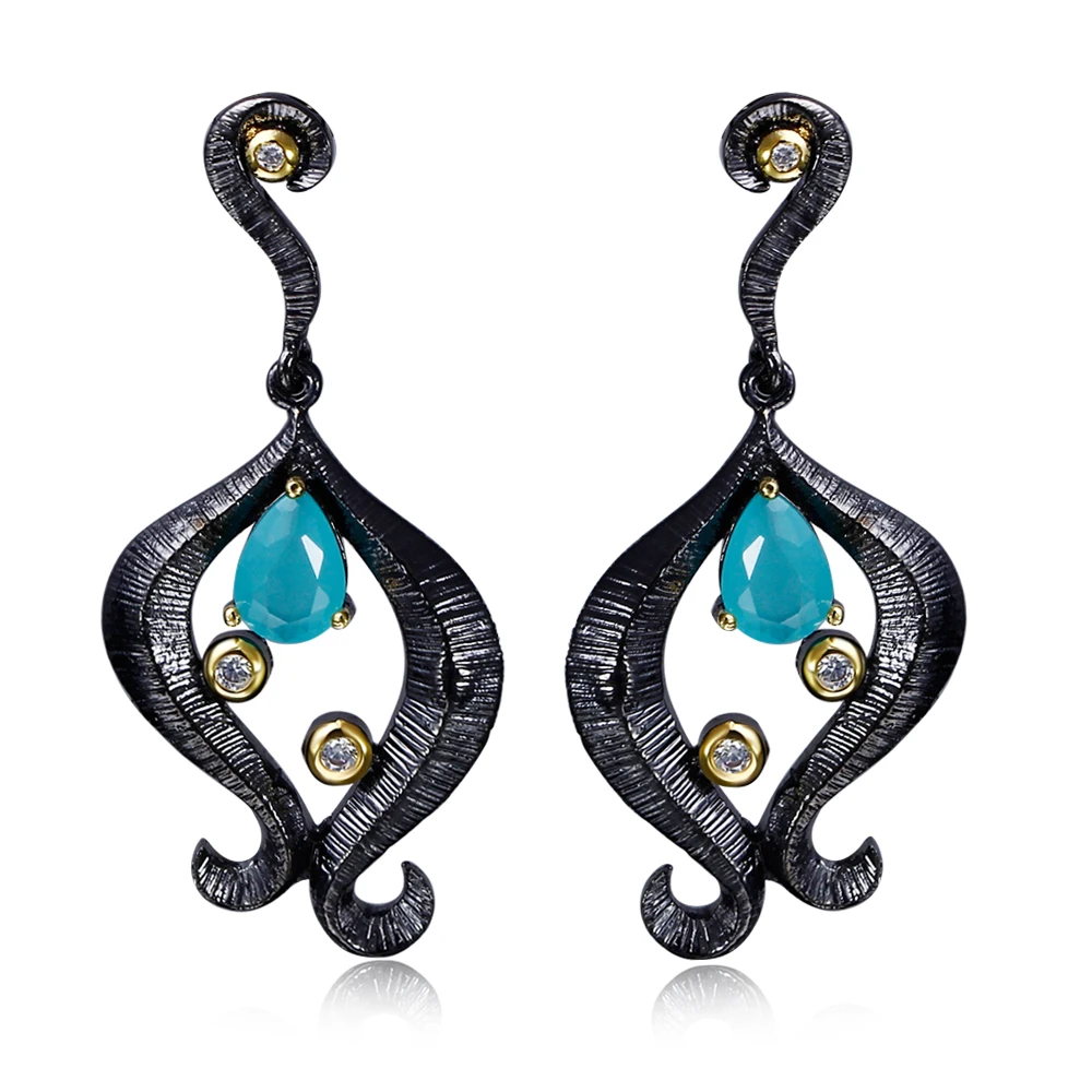 2018 Jewelry Sepcial design Black Color High Quality Cubic Zirconia Drop Earrings Blue stone Party Earring
2018 Jewelry Sepcial design Black Color High Quality Cubic Zirconia Drop Earrings Blue stone Party Earring