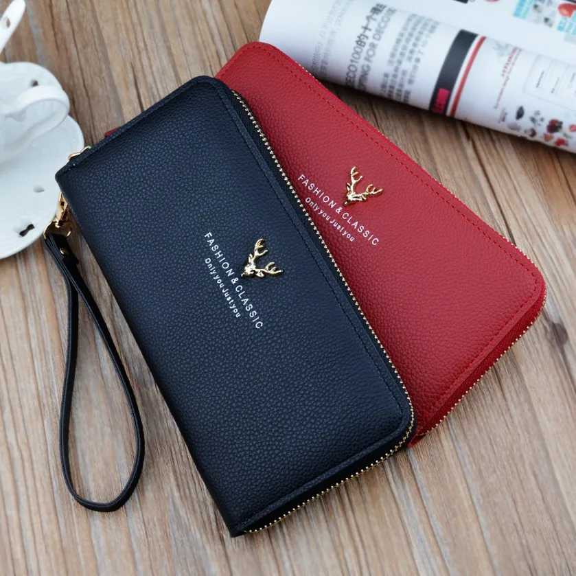 

KUJING Women Long Wallet High-quality PU Multi Card Women Wallet Large Capacity Mobile Phone Change Casual Women Business