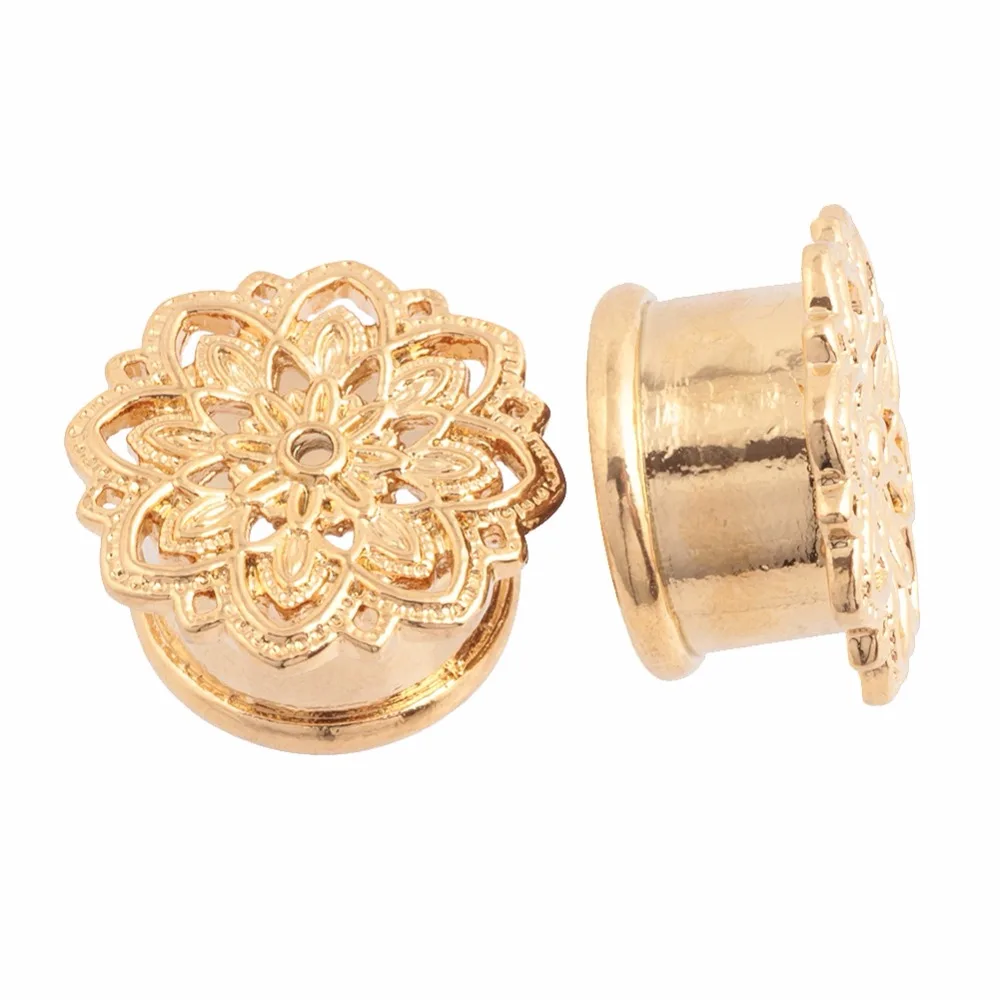 2PCS Gold Copper Tribal Lotus Flower Plugs Ear Tunnel Gauges Piercing Ear Stretchers Single Flared 10mm 12mm 14mm 16mm Jewelry
2PCS Gold Copper Tribal Lotus Flower Plugs Ear Tunnel Gauges Piercing Ear Stretchers Single Flared 10mm 12mm 14mm 16mm Jewelry