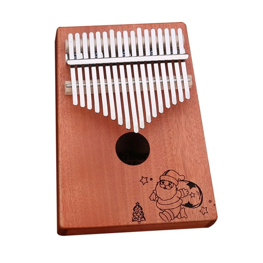 

17 Key Electroacoustic Kalimba Single Board Mahogany Thumb Piano Mbira Mini Keyboard Instrument with Complete Accessories