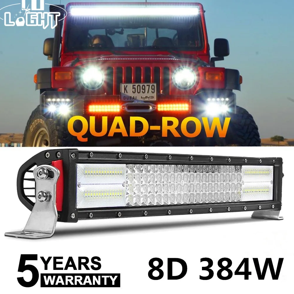 CO LIGHT 8D 4-Row 22" 4x4 LED Light Bar Offroad 384W Combo Led Work Light Bar for Truck SUV ATV 4WD Boat Driving Led Bar 12v 24v
CO LIGHT 8D 4-Row 22" 4x4 LED Light Bar Offroad 384W Combo Led Work Light Bar for Truck SUV ATV 4WD Boat Driving Led Bar 12v 24v