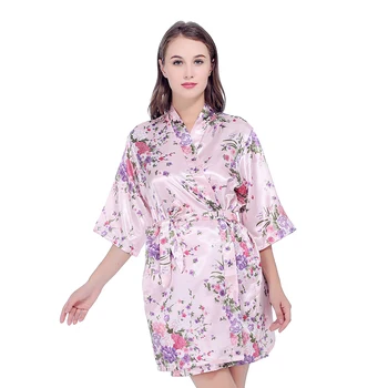 Silk Satin Wedding Bride Bridesmaid Robe Floral Bathrobe Short Kimono Robe Night Robe Bath Robe Fashion Dressing Gown for Women
Silk Satin Wedding Bride Bridesmaid Robe Floral Bathrobe Short Kimono Robe Night Robe Bath Robe Fashion Dressing Gown for Women