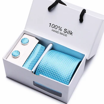 High Fashion Men Black Skinny Neck Tie Set Handkercheif Set Men's 7.5cm Width Neckties Jacquard Corbata Gift Box Packing Necktie
High Fashion Men Black Skinny Neck Tie Set Handkercheif Set Men's 7.5cm Width Neckties Jacquard Corbata Gift Box Packing Necktie