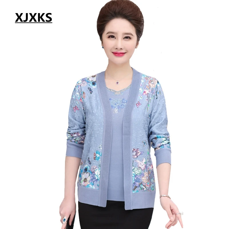 XJXKS Women Tee Shirt Femme 2019 Summer New Printing Two-piece Set Thin Loose Plus Size T-shirt And Coats Women Two-piece Sets
XJXKS Women Tee Shirt Femme 2019 Summer New Printing Two-piece Set Thin Loose Plus Size T-shirt And Coats Women Two-piece Sets
