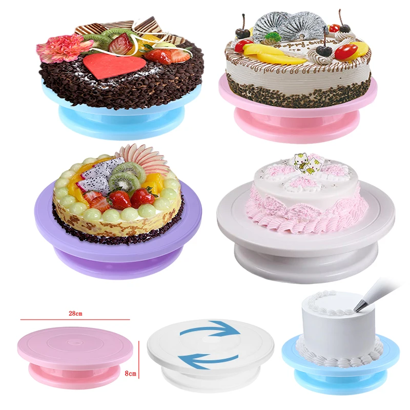 28cm Plastic Cake Turntable Cake Stand Rotating Cake Decorating Turntable Anti-skid Round Cake Stand Rotary Pan Kitchen Gadgets
28cm Plastic Cake Turntable Cake Stand Rotating Cake Decorating Turntable Anti-skid Round Cake Stand Rotary Pan Kitchen Gadgets