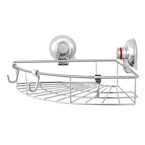 Vacuum Suction Cup Large 90 Degree Corner Shower Caddy with Hooks Rack for Shower Bathroom Combe Shampoo Organizer Kitchen Tool
Vacuum Suction Cup Large 90 Degree Corner Shower Caddy with Hooks Rack for Shower Bathroom Combe Shampoo Organizer Kitchen Tool