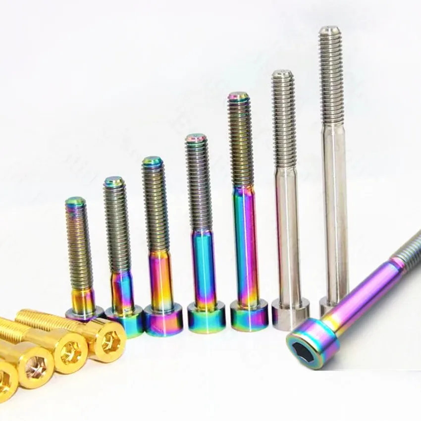 2/4pcs M6 Titanium Bolts M6x30-60mm for Bicycle Headset Cap Long Seat Column Head Hexagonal Socket Taper Head Screw Ti Screws
2/4pcs M6 Titanium Bolts M6x30-60mm for Bicycle Headset Cap Long Seat Column Head Hexagonal Socket Taper Head Screw Ti Screws