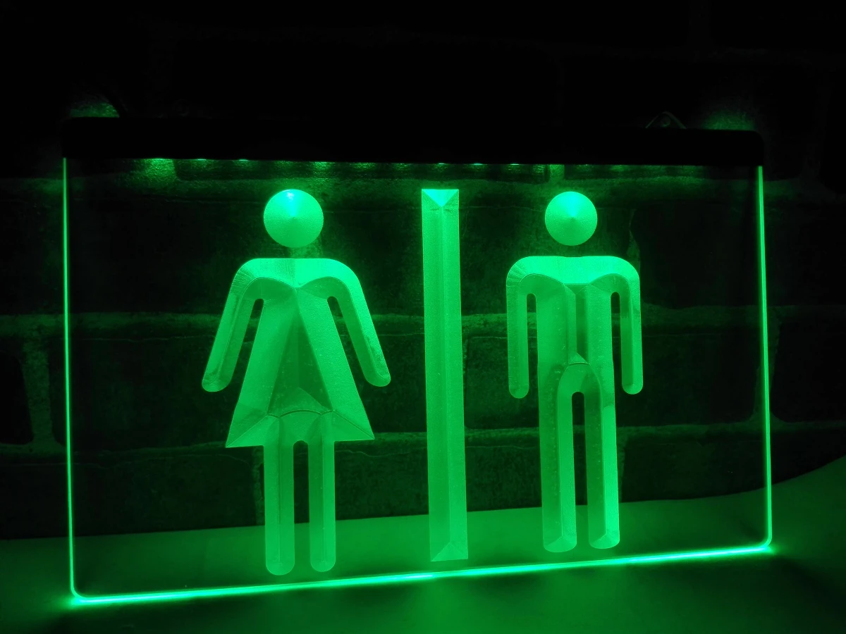 LB219- Toilet Washrooms Restrooms Display Light Sign home decor crafts | Дом и сад