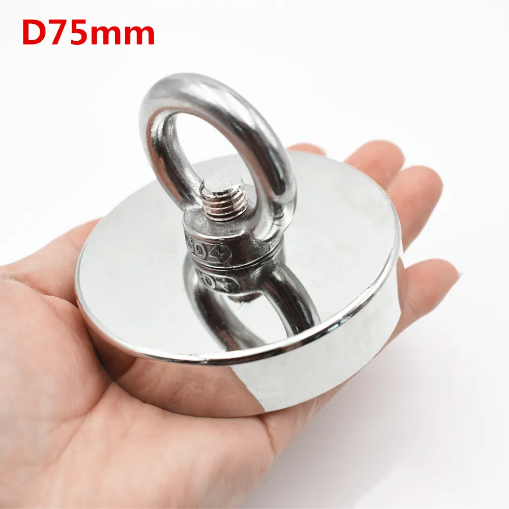 1pc D75mm Holder strong powerful salvage neodymium Magnets hook Pulling Mounting Pot with ring fishing gear sea equipments
1pc D75mm Holder strong powerful salvage neodymium Magnets hook Pulling Mounting Pot with ring fishing gear sea equipments