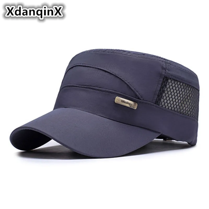 XdanqinX Men's Hat Mesh Breathable Military Hats Summer Adjustable Size Simple Brand Flat Top Cap For Men Snapback Dad's Hat
XdanqinX Men's Hat Mesh Breathable Military Hats Summer Adjustable Size Simple Brand Flat Top Cap For Men Snapback Dad's Hat
