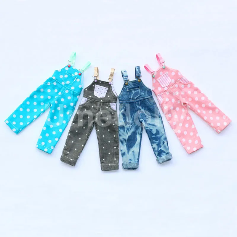 1PCS Cute Polka Dot Bib Pants Overalls for Blyth, Licca, Pullip, Middle Blyth, 1/6 BJD Doll Clothes Accessories
1PCS Cute Polka Dot Bib Pants Overalls for Blyth, Licca, Pullip, Middle Blyth, 1/6 BJD Doll Clothes Accessories