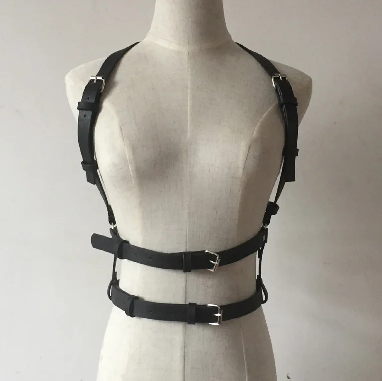 Hot Sexy Handmade Punk leather material harness double straps waist belt bondage sculpting cage belt leather suspenders belt
Hot Sexy Handmade Punk leather material harness double straps waist belt bondage sculpting cage belt leather suspenders belt