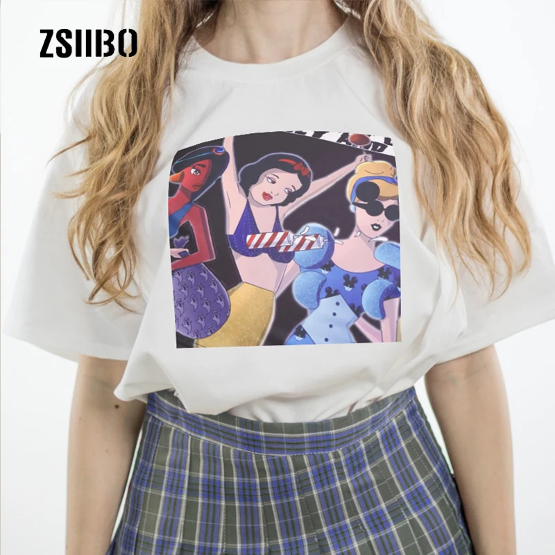 princess Cartoon 2018 summer female funny prank spoof creative personality large size loose short-sleeved fashion T-shirt
princess Cartoon 2018 summer female funny prank spoof creative personality large size loose short-sleeved fashion T-shirt