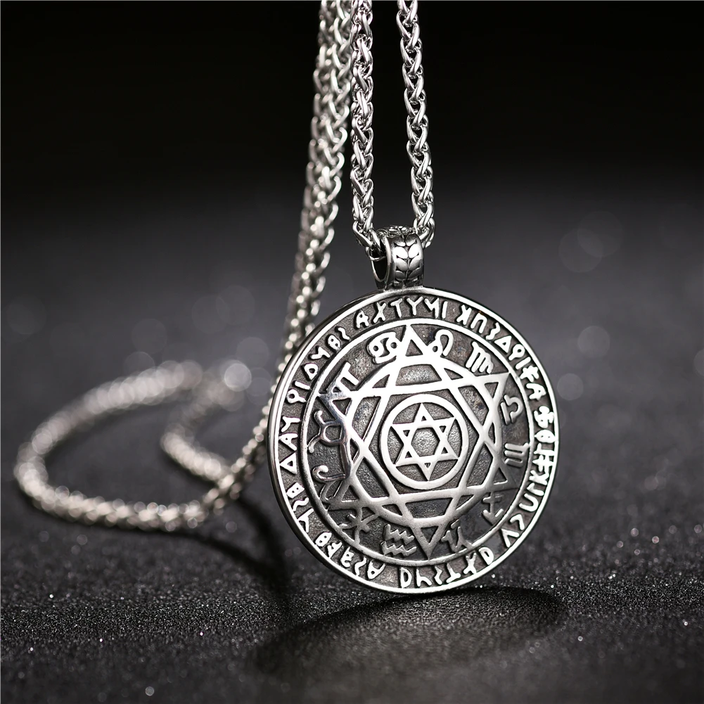 Classic Talisman Hexagram Pentacle Pendants Necklaces For Punk Stainless Steel Star of David Necklace Charm Jewelry
Classic Talisman Hexagram Pentacle Pendants Necklaces For Punk Stainless Steel Star of David Necklace Charm Jewelry
