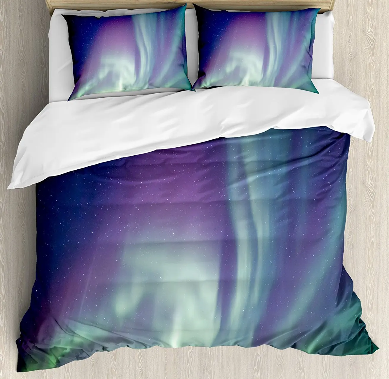 Aurora Borealis Duvet Cover Set, Exquisite Atmosphere Solar Starry Sky Calming Night Image, 4 Piece Bedding Set
Aurora Borealis Duvet Cover Set, Exquisite Atmosphere Solar Starry Sky Calming Night Image, 4 Piece Bedding Set