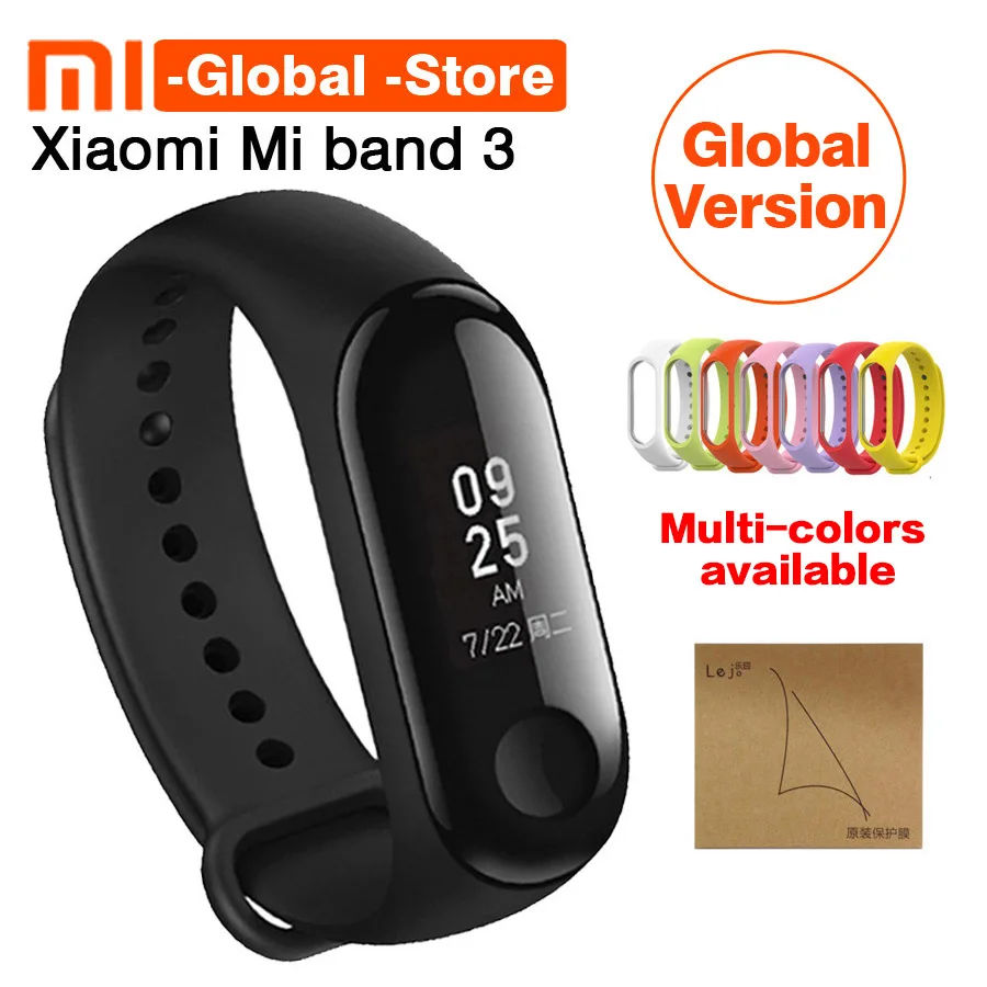 Global Version Xiaomi Mi Band 3 Bracelet Fitness Tracker Heart Rate Monitor 0.78'' OLED Touchpad Bluetooth 4.2 For Android IOS
Global Version Xiaomi Mi Band 3 Bracelet Fitness Tracker Heart Rate Monitor 0.78'' OLED Touchpad Bluetooth 4.2 For Android IOS