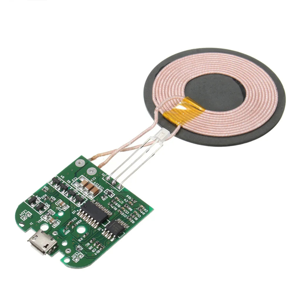 High Power DC5V High-efficient Circuit Board PCBA Micro USB Port DIY Durable Qi Standard Universal Wireless Charging Coil
High Power DC5V High-efficient Circuit Board PCBA Micro USB Port DIY Durable Qi Standard Universal Wireless Charging Coil