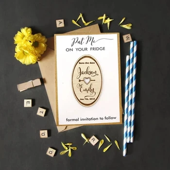 personalize names date engraved Wooden Card save the date Wedding invitations Magnets, Wooden Save the date Magnet Rustic 
personalize names date engraved Wooden Card save the date Wedding invitations Magnets, Wooden Save the date Magnet Rustic