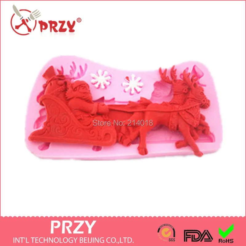 Elk sledding snow man shaped silicon fondant Cake decoration mold fondant mold chocolate mold wholesale
Elk sledding snow man shaped silicon fondant Cake decoration mold fondant mold chocolate mold wholesale