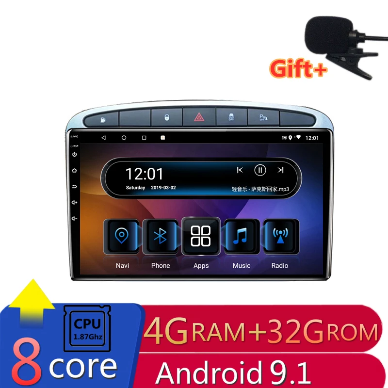 10.1" 4G RAM 8 cores Android Car DVD GPS Navigation For Peugeot 308 2007-2013,408 2011 2012 2013 2014 radio bluetooth wifi
10.1" 4G RAM 8 cores Android Car DVD GPS Navigation For Peugeot 308 2007-2013,408 2011 2012 2013 2014 radio bluetooth wifi