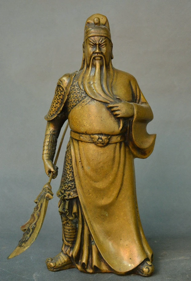 Old China Bronze History Guan Gong Guan Yu Guan yunchang Wu Sheng Warrior Statue 
Old China Bronze History Guan Gong Guan Yu Guan yunchang Wu Sheng Warrior Statue