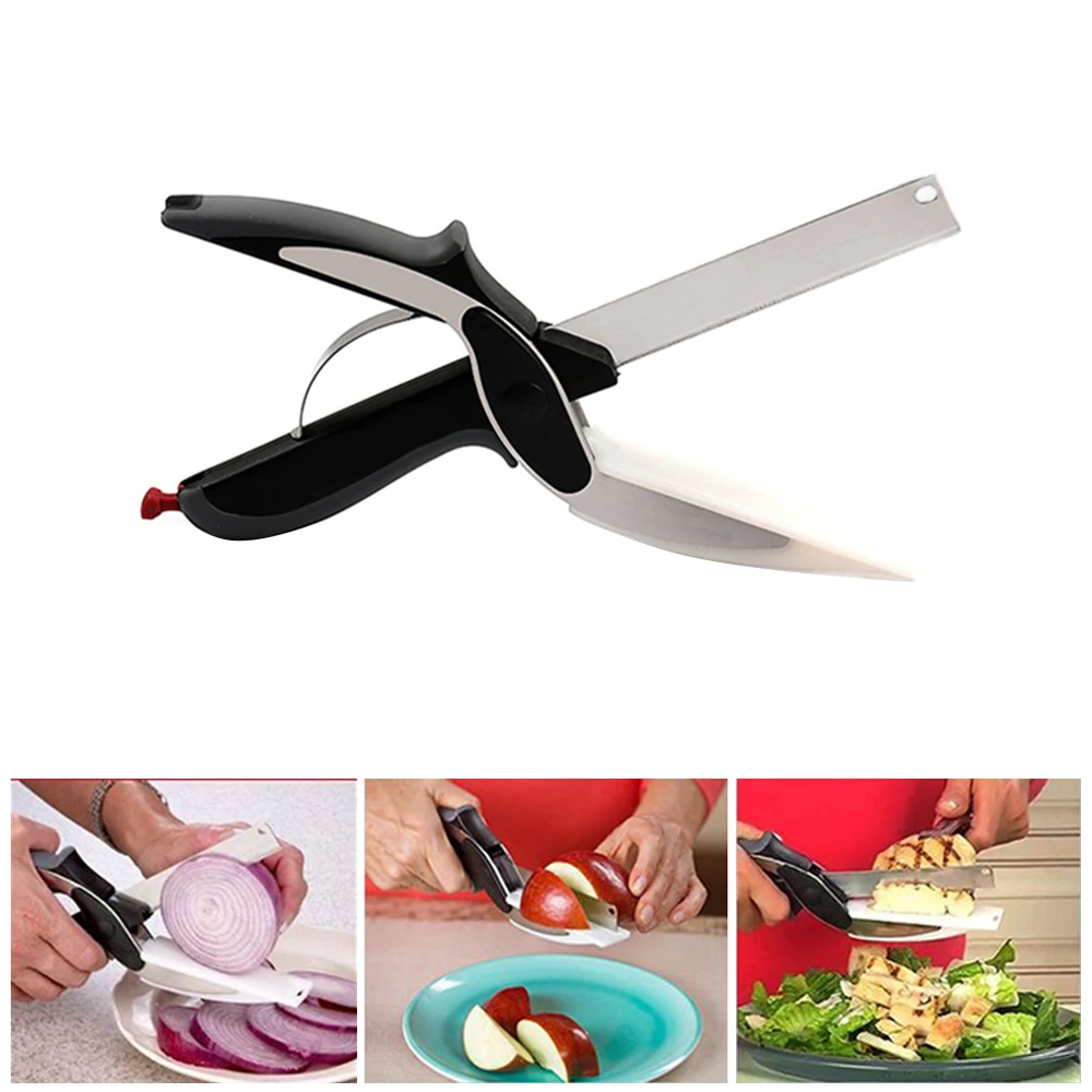 Multi-tool 2in1 Utility Cutter Scissors Knife&Board Smart Chef Stainless Steel Ourdoor Meat Potato Cheese Vegetable Kitchentool
Multi-tool 2in1 Utility Cutter Scissors Knife&Board Smart Chef Stainless Steel Ourdoor Meat Potato Cheese Vegetable Kitchentool