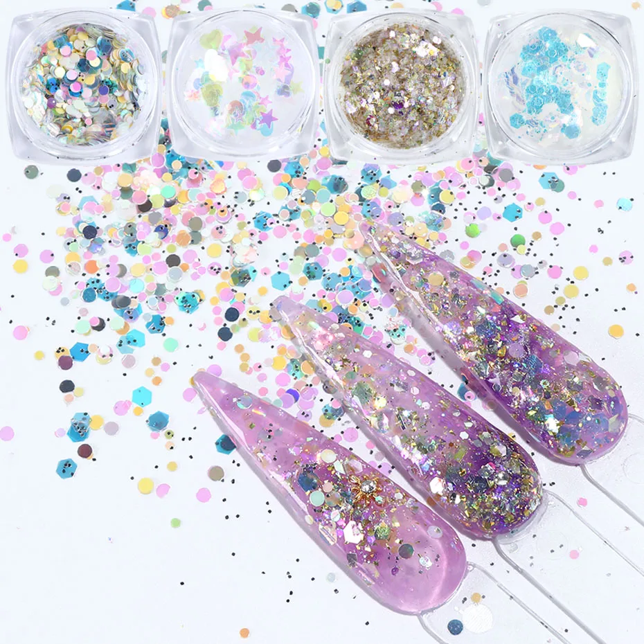 8pcs Colorful Sequins Nail Glitter Powder Holographic Luminous Dust Chrome Pigment Irregular UV Gel Flakes Decoration JI1506-01
8pcs Colorful Sequins Nail Glitter Powder Holographic Luminous Dust Chrome Pigment Irregular UV Gel Flakes Decoration JI1506-01