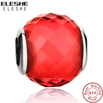 ELESHE Authentic 925 Sterling Silver Red Clear CZ Murano Glass Bead Fit Original ELESHE Charm Bracelet S925 Silver Jewelry Gift
ELESHE Authentic 925 Sterling Silver Red Clear CZ Murano Glass Bead Fit Original ELESHE Charm Bracelet S925 Silver Jewelry Gift