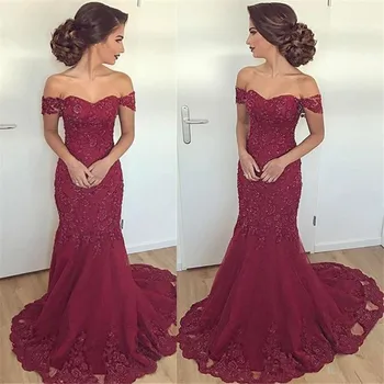 Burgundy Muslim Evening Dresses Sexy Mermaid Off The Shoulder Tulle Lace Bead Islamic Dubai Saudi Arabic Long Evening Gown Prom
Burgundy Muslim Evening Dresses Sexy Mermaid Off The Shoulder Tulle Lace Bead Islamic Dubai Saudi Arabic Long Evening Gown Prom