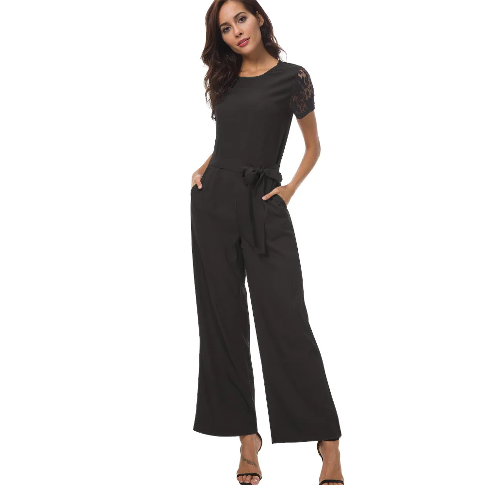 Women Summer Hollow Lace Short Sleeve Playsuit Bodycon Jumpsuit Trousers bodysuits Overalls for women Long Pants
Women Summer Hollow Lace Short Sleeve Playsuit Bodycon Jumpsuit Trousers bodysuits Overalls for women Long Pants