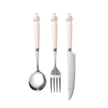 Knife Cute Pink Anime Ceramic Fork Spoon Steel Silver Set Kitchen Accessories Cutlery Set Stainless Dinnerware Metal Western 5
Knife Cute Pink Anime Ceramic Fork Spoon Steel Silver Set Kitchen Accessories Cutlery Set Stainless Dinnerware Metal Western 5