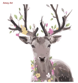 Frameless Happiness deer oil paint painting by numbers diy picture drawing coloring on canvas painting by hand wall paining 4050
Frameless Happiness deer oil paint painting by numbers diy picture drawing coloring on canvas painting by hand wall paining 4050