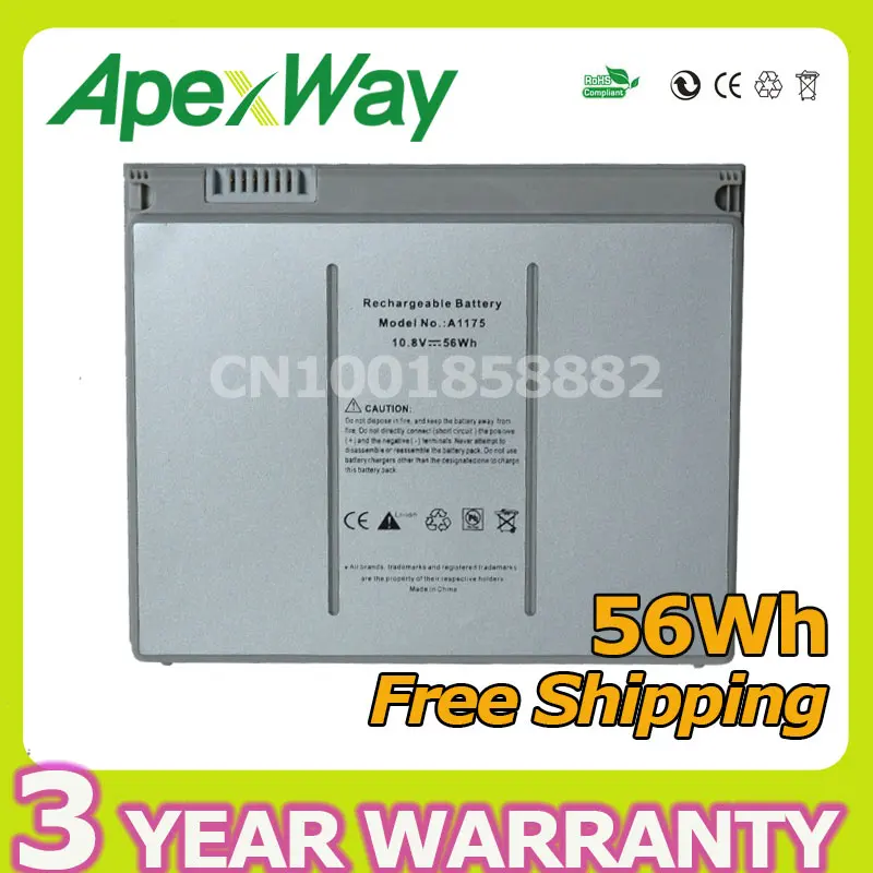 Apexway 56Wh 10.8V laptop battery for apple MacBook Pro 15" A1150 A1260 MA463 MA600 MA895 A1175 MA348 MA348*/A MA348G/A MA348J/A
Apexway 56Wh 10.8V laptop battery for apple MacBook Pro 15" A1150 A1260 MA463 MA600 MA895 A1175 MA348 MA348*/A MA348G/A MA348J/A