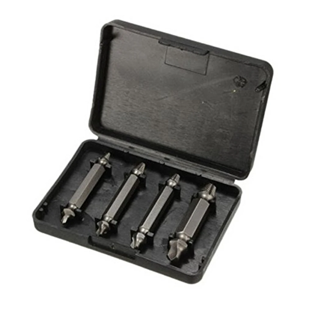 4PCS Double Side Drill Out Damaged Screw Extractor Out Remover Handymen Broken Bolt Stud Removal Tool Kit With Case
4PCS Double Side Drill Out Damaged Screw Extractor Out Remover Handymen Broken Bolt Stud Removal Tool Kit With Case