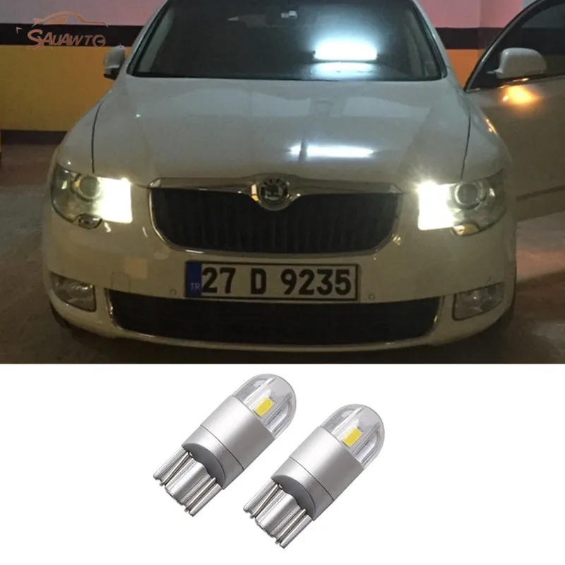 2 x T10 светодиодный 194 LED Автомобильный парковочный фонарь W5W для Skoda octavia a7 a5 fabia rapid