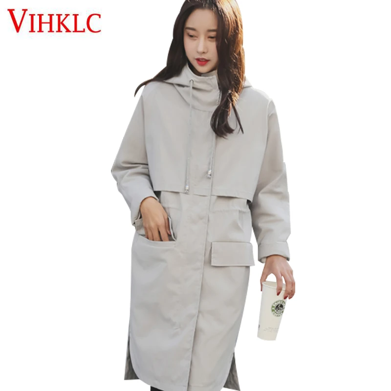 Trench Coat Women Spring 2018 New Korean BF Large Size Women's Temperament England Hooded Red Black Long Windbreaker female Z44
Trench Coat Women Spring 2018 New Korean BF Large Size Women's Temperament England Hooded Red Black Long Windbreaker female Z44