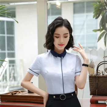 Novelty White Newest Styles Summer Short Sleeve Formal Blouses Shirts For Business Women Blouse Female Tops Clothes Plus Size
Novelty White Newest Styles Summer Short Sleeve Formal Blouses Shirts For Business Women Blouse Female Tops Clothes Plus Size