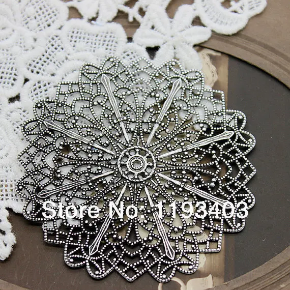 6PCS Antiqued Silver plated 65mm brass Filigree Jewelry Setting Cab Base Connector Finding (FILIG-AS-11)
6PCS Antiqued Silver plated 65mm brass Filigree Jewelry Setting Cab Base Connector Finding (FILIG-AS-11)