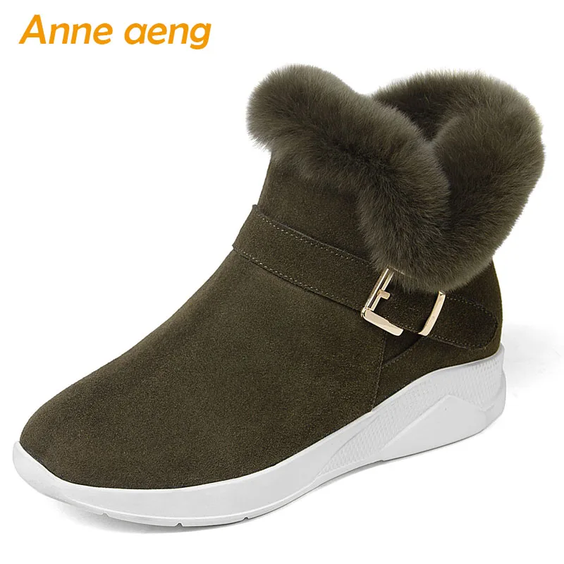 2018 New Winter Women Cow Suede Snow Boots Middle Heel Round Toe Rabbit Fur Zipper Sexy Ladies Women Shoes Green Ankle Boots
2018 New Winter Women Cow Suede Snow Boots Middle Heel Round Toe Rabbit Fur Zipper Sexy Ladies Women Shoes Green Ankle Boots