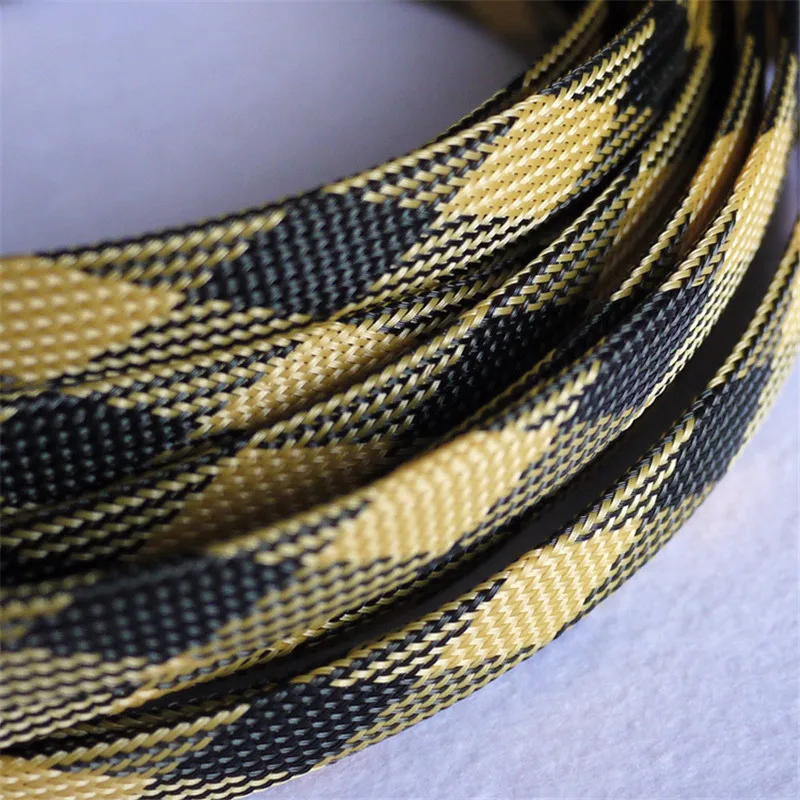 Black & Yellow - High quality 12mm Braided PET Expandable Sleeving High Density Sheathing Plaited Cable Sleeves 1M
Black & Yellow - High quality 12mm Braided PET Expandable Sleeving High Density Sheathing Plaited Cable Sleeves 1M
