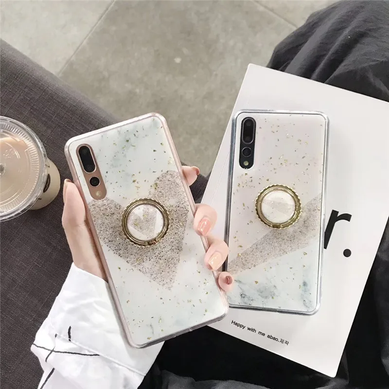 Glitter Clear Gold Foil Marble Texture Pattern With Ring Stand Cases For Huawei P20 P30 Mate 20 Pro Lite Nova 4 3i Bling Capa
Glitter Clear Gold Foil Marble Texture Pattern With Ring Stand Cases For Huawei P20 P30 Mate 20 Pro Lite Nova 4 3i Bling Capa